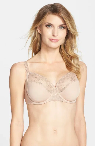 Simone Perele 'delice' Embroidered Underwire Bra In Nude