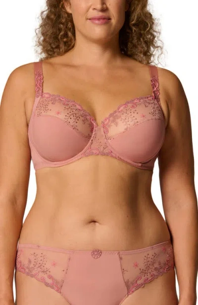 Simone Perele 'delice' Embroidered Underwire Bra In Pink