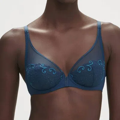 Simone Perele Delice Full Coverage Plunge Bra In Prestige Blue