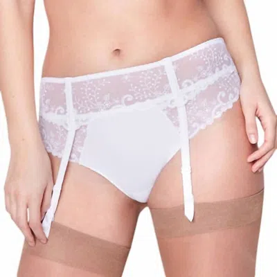 Simone Perele Delice Garter Belt In White