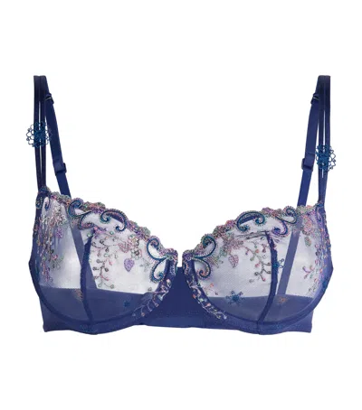 Simone Perele Delice Half Cup Bra In Blue