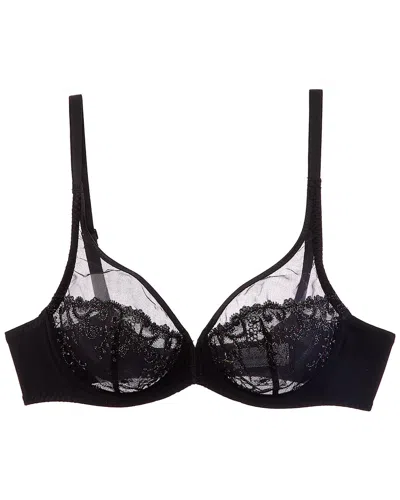 Simone Perele Delice Sheer Plunge Bra In Black