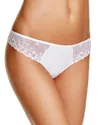 Simone Perele Delice Lace Mesh Thong In White