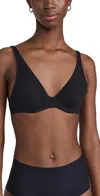 Simone Perele Eugenie Sheer Plunge Bra Black In Black