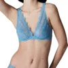 Simone Perele Freesia Push Up Plunge Bra In Himalayan Blue In Multi