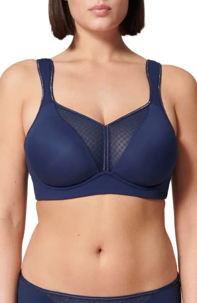 Simone Perele Harmony Underwire Sports Bra In Blue