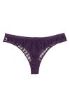 Simone Perele Hortense Embroidered Tanga In Euphoria Purple