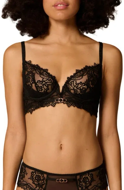 Simone Perele Idole Underwire Plunge Bra In Black
