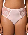 Simone Perele Intrigue Floral Embroidered Briefs In Sakura Pink