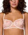 Simone Perele Intrigue Sheer Underwire Demi Bra In Sakura Pink