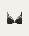 Simone Perele Womens Black Intrigue Triangle Underwired Lace Push-up Bra In Black