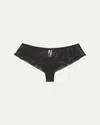 Simone Perele Heloise Lace Front Thong In Black