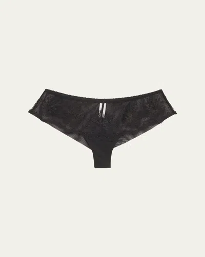 Simone Perele Heloise Lace Front Thong In Black