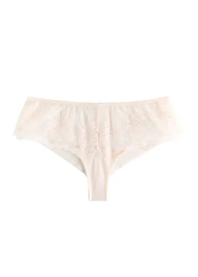 Simone Perele Simone Pérèle Intrigue Embroidered Tulle Briefs In Light Pink