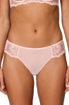 Simone Perele Intrigue Floral Embroidered Tanga In Sakura Pink