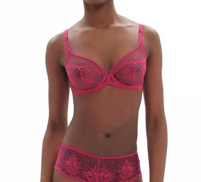Simone Perele Intrigue Full Coverage Plunge Bra In Disco Pink