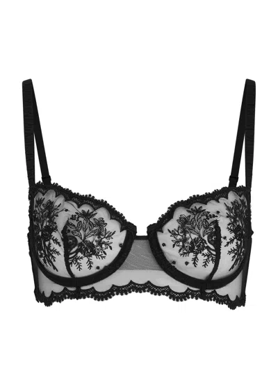 Simone Perele Simone Pérèle Intrigue Sheer Tulle Underwired Bra In Black