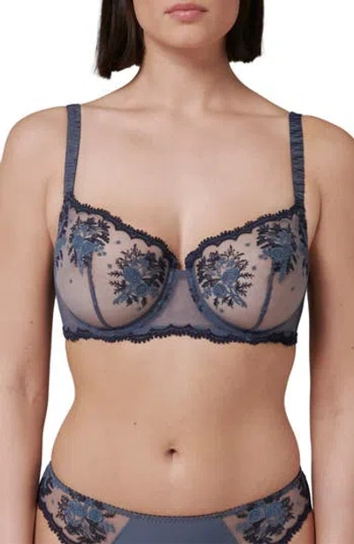 Simone Perele Intrigue Sheer Underwire Demi Bra In Animal Print