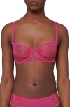 Simone Perele Intrigue Sheer Underwire Demi Bra In Disco Pink
