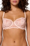 Simone Perele Intrigue Sheer Underwire Demi Bra In Sakura Pink