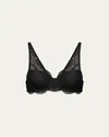 Simone Perele Karma 3d Molded Bra With Triangle Lace In Black
