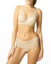 Simone Perele Karma 3d Molded Bra With Triangle Lace In Ivory