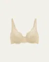 Simone Perele Karma 3d Molded Bra With Triangle Lace In Peau Rose