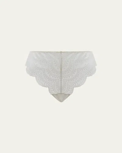 Simone Perele Karma Demi-cup Convertible Lace Bra In White