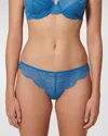 Simone Perele Karma Lace Tanga In Myosotis Blue