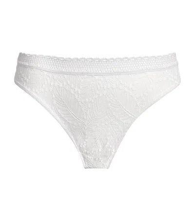 Simone Perele Lace Comète Tanga Thong In White