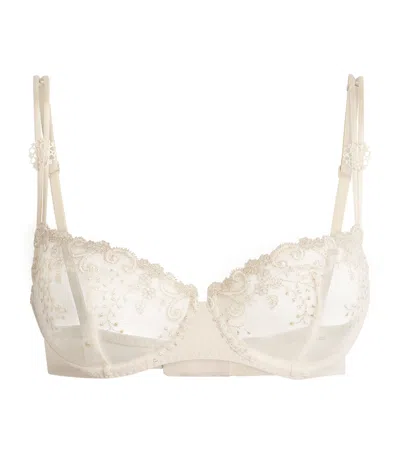 Simone Perele Lace Délice Half-cup Bra In Gold
