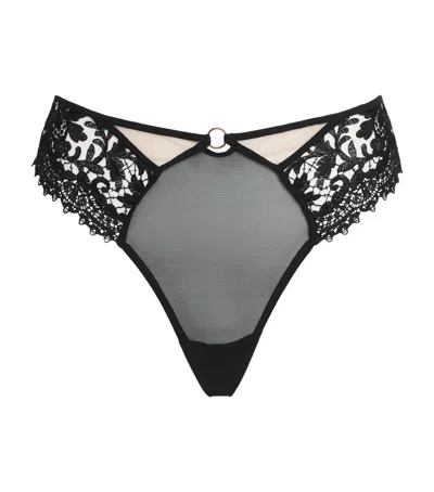 Simone Perele Lace Fantasime Tanga Briefs In Black