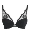 Simone Perele Lace Intrigue Plunge Push-up Bra In Black