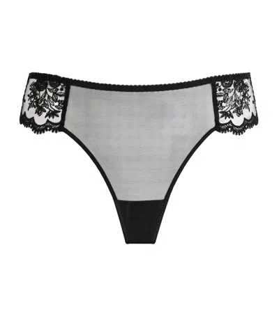 Simone Perele Lace Intrigue Tanga Briefs In Black