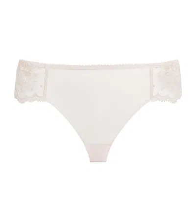 Simone Perele Lace Intrigue Tanga Briefs In White
