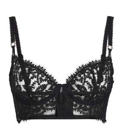 Simone Perele Embroidered Underwire Demi Bra In Black
