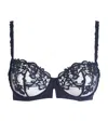Simone Perele Lace Saga Half-cup Bra In Blue
