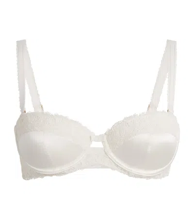 Simone Perele Lace Symphonie Bandeau Bra In White