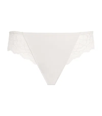 Simone Perele Lace-trim Caresse Briefs In White