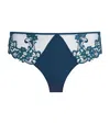 Simone Perele Lace-trim Saga Bikini Briefs In Blue