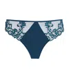Simone Perele Lace-trim Saga Bikini Briefs In Blue