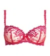 Simone Perele Lace Wish Balconette Bra In Red