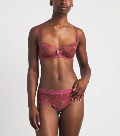 Simone Perele Lace Wish Half-cup Bra In Pink