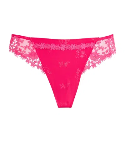 Simone Perele Lace Wish Tanga In Pink