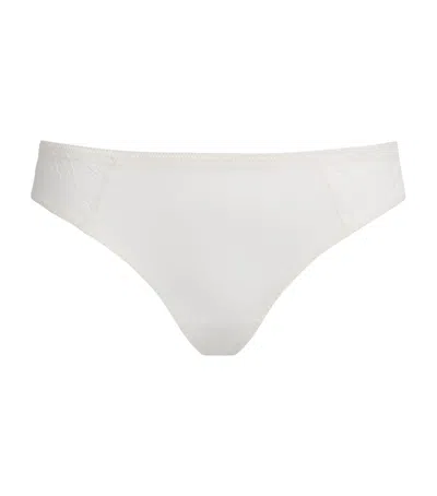 Simone Perele Lace-trim Radieuse Tanga In White