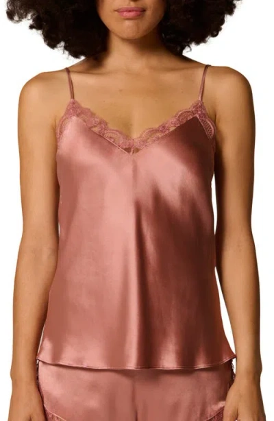 SIMONE PERELE SIMONE PERELE LOVE ME LACE TRIM SILK BLEND CAMISOLE