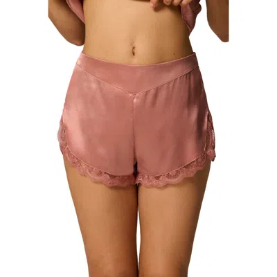 SIMONE PERELE SIMONE PERELE LOVE ME LACE TRIM SILK BLEND SHORTS
