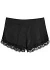 Simone Perele Love Me Lace Trim Silk Blend Shorts In Black