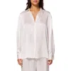 Simone Perele Love Me Silk Blend Button-up Shirt In Ivory