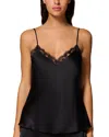 Simone Perele Love Me Lace Trim Silk Blend Camisole In Black